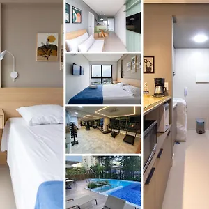 Com Vista Maravilhosa No Bairro Do Pina! Cozinha Completa, Wi-fi, Ar Condicionado E Maquina De Lavar - Com Estacionamento, Recepcao 24h, Piscina E Academia , Recife Brasil